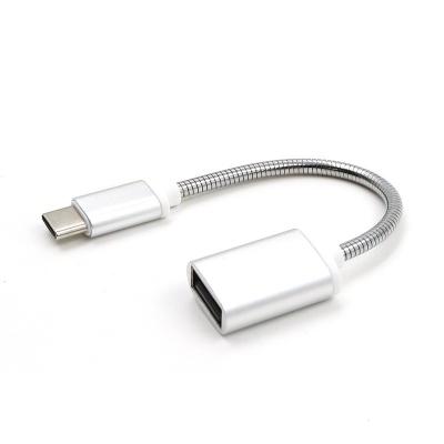 China Type-C OTG Adapter Aluminum Alloy USB OTG Mobile Phone Tablet MP3 GPS Cable Linked to Type-C Data Usb Card Reader Mouse Cable for sale