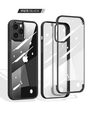 China 360 Full Body Shockproof Glass Bumper Phone Case 9H Tempered Glass 9H Back Cover With Screen Protector For iPhone 13 Mini Pro Max for sale