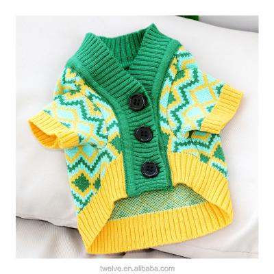 China Loop Dog Sweaters Winter Sustainable Warm Pet Knitted Sweater Thicken Outdoor Luxury Dog Cardigan for sale