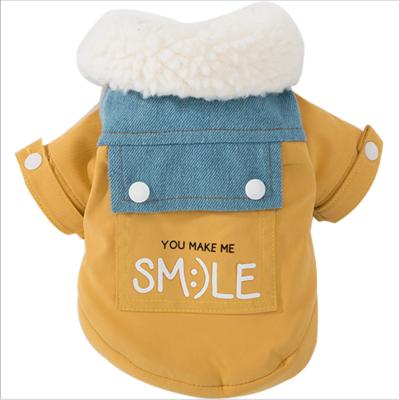 China Viable Winter Dog Clothes Pet Lambswool Jacket Thick Dog Coats Pet Clothes Fashion Warm Dog Coat for sale