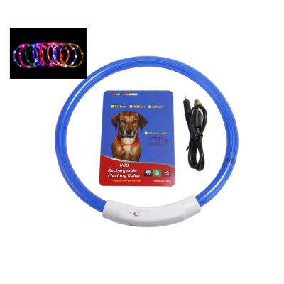 China Lights up recheagable USB dog collar night light security dog ​​collar advance fashing light dog collar for sale