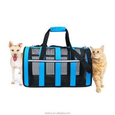 China Small Pet Travel Carrier Summer Pet Carrier Zipper Breathable Handbag Portable Pet Purse for sale