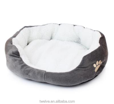 China 60*50cm Breathable Bed For Dogs Winter Dog Bed Soft Warm Sleep Sofa Stuffed Cotton Plush Dog Bed for sale