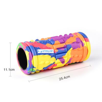 China Factory Wholesale High Density Muscle Roller 10 Inch Material Relieve Muscle Cavity Camouflage EVA Yoga Foam Roller for sale