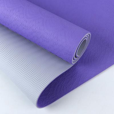 China Non-slip and Absorb Sweat Fitness Eco-Friendly EVA Yoga Mat Travel PVC PVC Yoga Mat Hot Selling Purple Mat For Yoga for sale