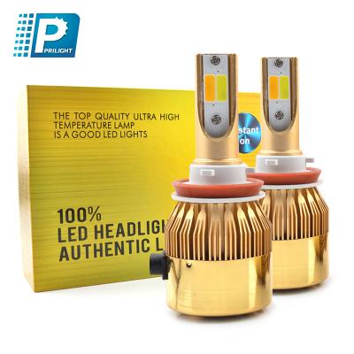 China Super low bright driver-beam led headlight bulbs H4 H7, auto car H8 H1 H3 9005 9006 880 H11 H7 H4 C6 led headlights A6 for sale