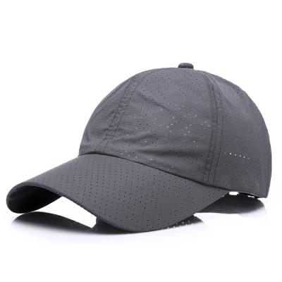 China JOINT High Quality Custom Sports Cover Running Dry Fit Mesh Black Micro Fiber Hats Breathable for sale