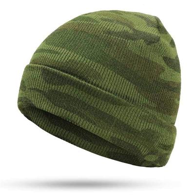 China COMMON Custom Cheap Plain Knitted Camouflage Hat Running Skullcap for sale