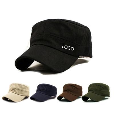 China 2020 Factory Price Factory Price COMMON Flat Top Army Military Hat Cap Men for sale