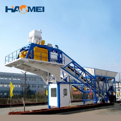 China Construction worksÂ   Portable Mini Mobile Concrete Bathing Mixing Plant for sale