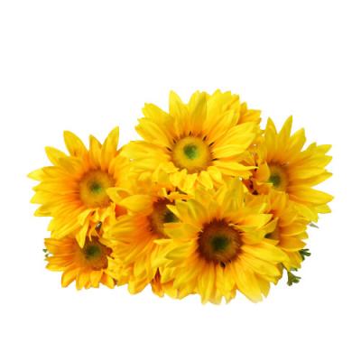 China 9 Heads Touch Fake Natural High Quality Artificsl Sunflower Silk Flower Bouquet Decoration Home Accessories for sale