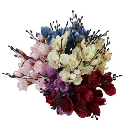 China Touch Natural Wholesale Silk Magnolia Aritificial Floral Flowers for sale