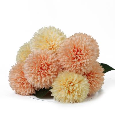 China 9 Heads Ball Chrysanthemum Home Cheap Artificial Funeral Flowers For Arrangement for sale