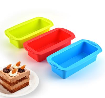 China Sustainable Rectangular Silicone Mold Baking Tools DIY For Candy Toast Mold Easter Bread Baking Tool for sale