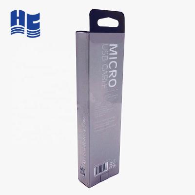 China 2018 Recyclable Pet Factory Wholesale Usb Cable Offset Printing Plastic Packaging Colorful Printing Box for sale