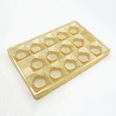 China Eco-friendly Gold Chocolate Plastic Packaging Tray Insert Tray Environmental And Healthy for sale