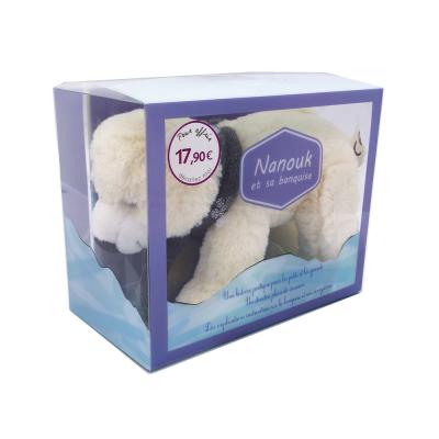 China Customized Recyclable Blister Tray Transparent Clamshell Packaging Gift Box For Plush Toy Bear for sale