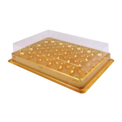 China Customized Recyclable Blister Mooncake Packaging Polypropylene Tray With Transparent Lid for sale