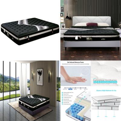 China Foldable Luxury King Size Hotel Spring Mattress Sleeping Mattress Bed Pocket Well Deep For Sale for sale