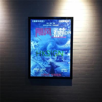 China A1 Magnetic Wall Mounted Display Cinema Movie Aluminum Display Advertising Led Light Box Fame Sign for sale