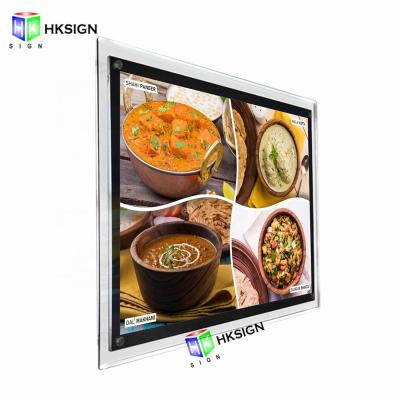 China Adertising Display A2 Crystal Poster Picture Frame Displays Led Light Box Wall Lights Home Decor Decorative Signs for sale