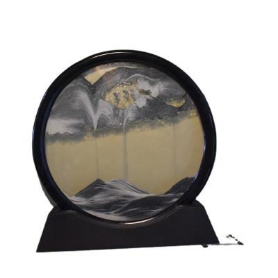 China Modern Decorations Selling 7 Inch House Extended Rotating Innovative Dynamic Painting Plant Changing Sand 3 d Ornament Art Gift for sale