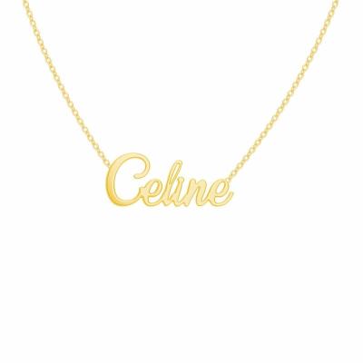 China Eco friendly Fashion Fine Jewelry 26 English Letter Pendant 18K Stainless Steel Gold Sand Letter Necklace for sale