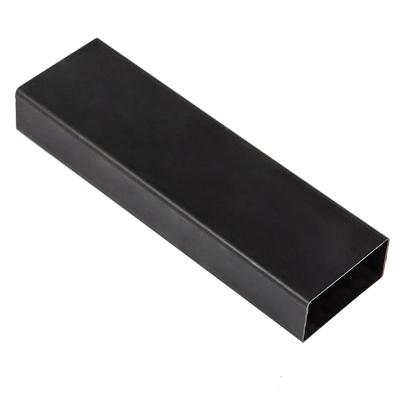 China Structure Pipe Building Material Iron Square Pipe Black Painted Rectangle Welded Steel Tube for sale