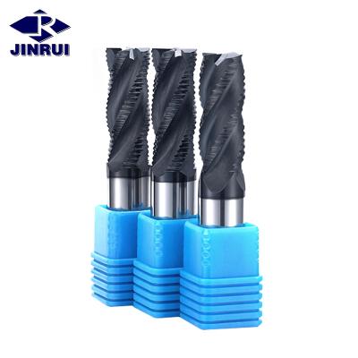 China Mass Steel JR Solid Carbide 4 Flute Roughing Endmill Milling Cutter For Steel for sale