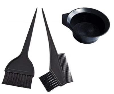 China High Quality Professional Hair Beauty Hair Dyeing Three Piece Set Hairdressing Brush Hair Color Brush and Bowl Salon Hair Dye Tools for sale