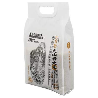 China Recyclable Custom Printed Food Grade 2.5kg Rice Bag Rice Paper Bags recyclable Flour Packaging Pouch with Handles for sale