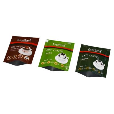 China Moisture Proof Custom 10g Three Side Seal Bag Coffee Tea Small Packaging Bags Aluminum Foil Packaging Mylar Bag with Tear Notch for sale