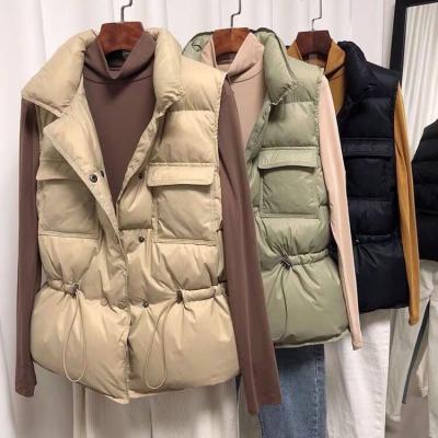 China Breathable Breathable Winter Down Warm Feminine White Duck Down Coat Sleeveless Jacket Waistcoat Women Invest Short Lightweight Coat Anorak for sale