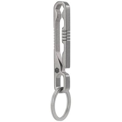 China KeyUnity KM07 Titanium Metal Key Chain Pocket Clip, 2-in-1 Key Ring Holder for Belt with Hex Bit Drive for sale