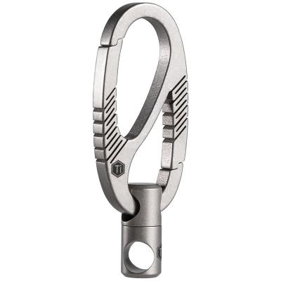 China Titanium Metal KeyUnity Carabiner Key Chain Clip, Double Portal Quick Release EDC Ring Holder Key Organizer for Men and Women for sale