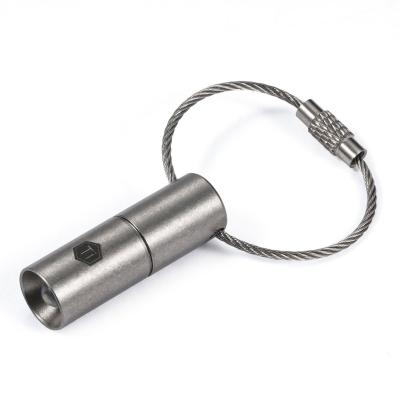 China KeyUnity KF00 Mini Keychain Titanium Camping LED Flashlights, 15 Lumens Waterproof Electric Handheld Size Torch Unitary Mode of Light for Outdoor Ca for sale