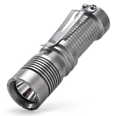 China EDC camping high quality universal flashlight with titanium shell flashlight hlm for sale