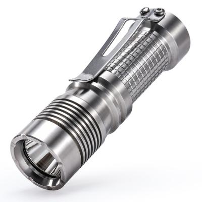 China High Quality Titanium Alloy Outdoor Flashlight EDC Tool Camping Rechargeable Flashlight for sale