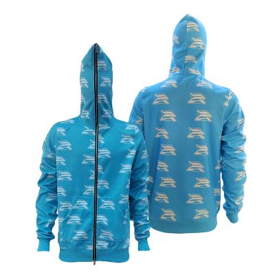 China Anti-Wrinkle Custom Design Stylish High Quality Men's Printing All Over Jacket With Hood Full Face Zip Up Sweatshirt Hooded Hoodies for sale