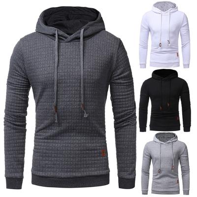 China Latest Anti-Wrinkle Design Custom Mens Rhombus Design Sports Fitness Gym Hoodies Sweaters Plain Blanket Casual Hoodie Sweatshirt For Men for sale