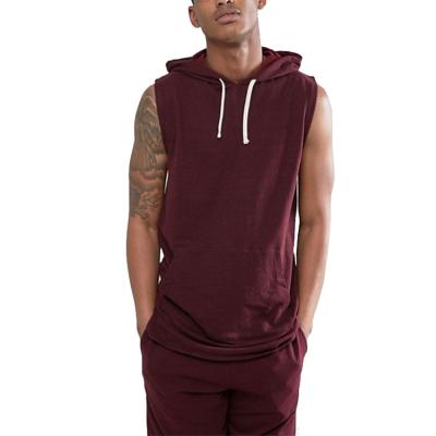 China Anti-Wrinkle Autumn Hot Sale Men Workout Vest Sports Bodybuilding Sleeveless Soft Breathable Cotton Hoodie for sale