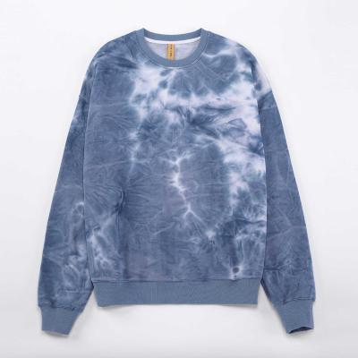 China Fashion Hot Selling Custom Made Men Anti-Wrinkle Comfortable And Breathable Sweater Cotton Tie Dye Crewneck Sweatshirt for sale