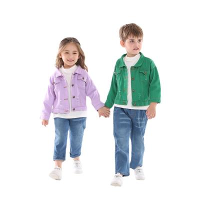 China Baby Toddler Boys and Girls Jackets Kids Spring Autumn Outwear Jeans Fashion Jacket Clothes for sale