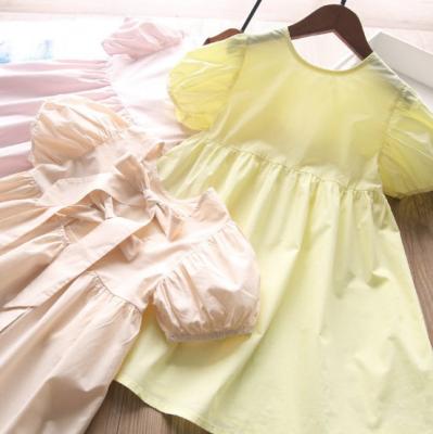 China 2021 Children's Breathable Girl's 100% Cotton Princess Summer Sleeveless Dress for sale