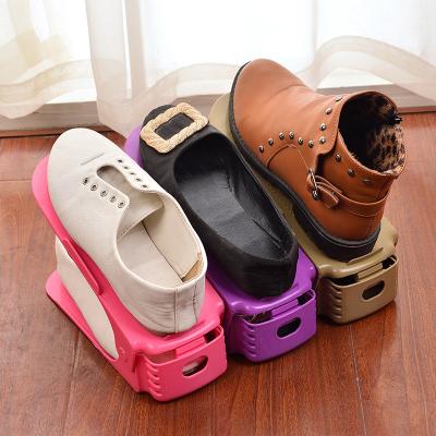 China Modern Durable Adjustable Footwear Space Saving Cabinet Holder Adjustable Shoe Organizer Holder Slot Shoes Storage for sale