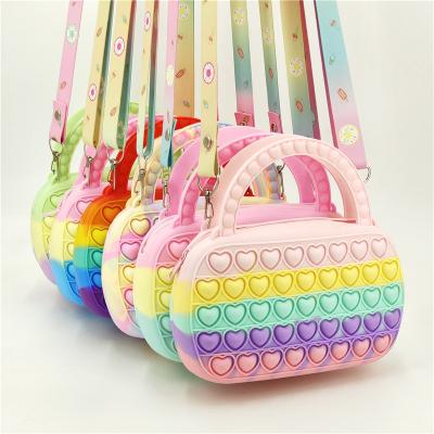 China Other One Shoulder Bag Love Bubble Decompression Child Puzzle Girls Jump And Play Bags for sale