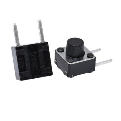 China Tactile Switches 6X6mm H=4.3 5 6 7 8 9mm Tact Switch SMD Switch 2 Position SPST-NO Tactile Side Snapped Through Hole Tactile Switches for sale