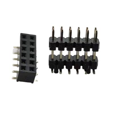 China PCB Factory Pitch 2.0MM Socket 2*6 SMT Female Connector PCB Panel Board Pin Header Direct High Temperature Plastic Connector for sale