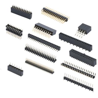 China 1.27mm Pin Header Connector 2x40 1x40p Double Row PCB Connector 2x40 1x40p Vertical Male 2.54 Pin Header Right Angle Single for sale