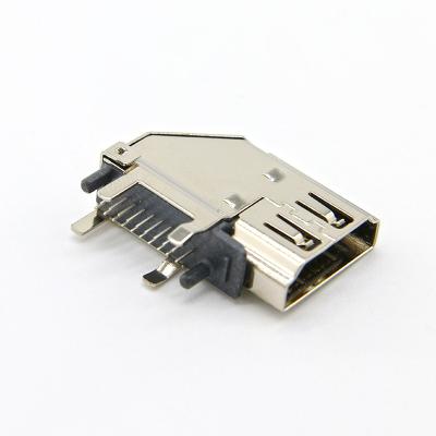 China High Definition Video Multimedia Plug 19Pin Female Side Socket HDMI Connector for sale